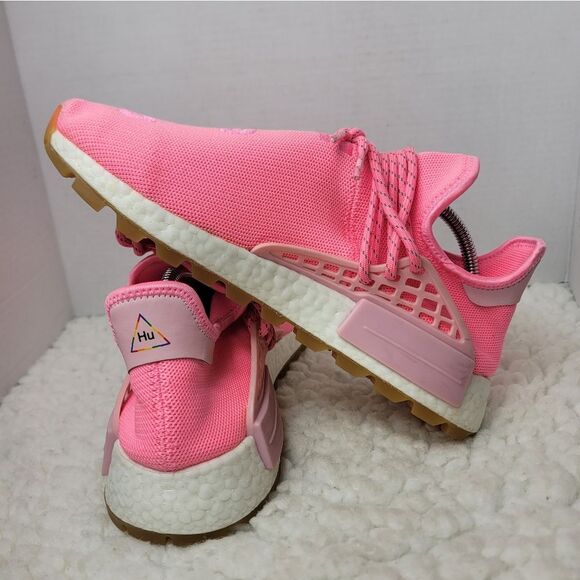 Pharell Williams × Adidas NMD Human Race Trail Sun Calm Mens Size 9 Pink Sneaker - Picture 6 of 10